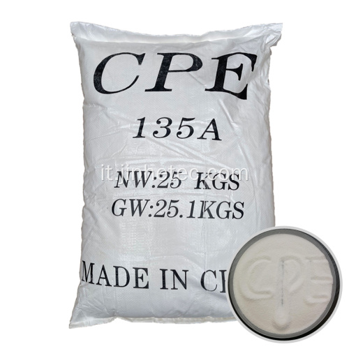 CPE di polietilene clorurato 135A per additivi in ​​plastica